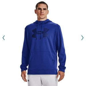 Men's Under Armour Big Logo Fleece Hoodie | Royal Blue, Medium